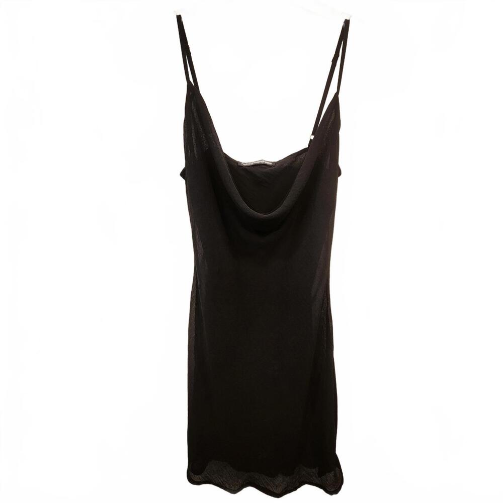 Naked Wardrobe Black Cowl Neck Slip Dress Size Large